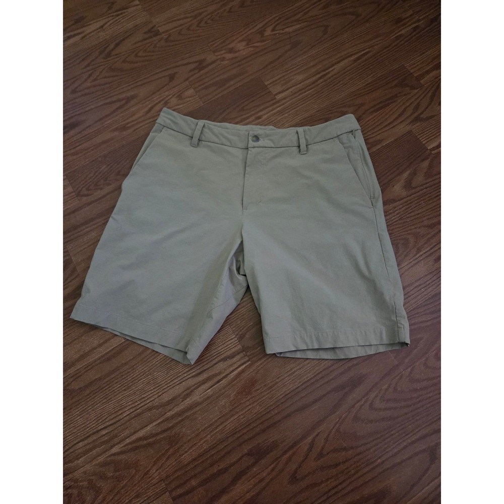 Lululemon Commission Shorts Mens 34 Khaki Tan Chino 9 Inch Inseam M7AO2S